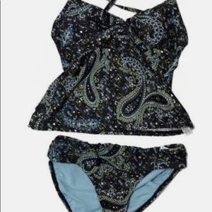 Two piece paisley athleta tankini